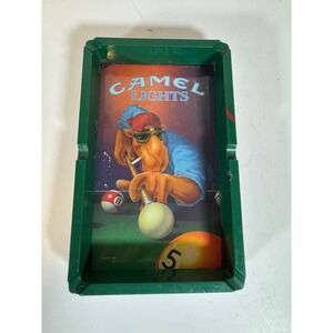 Vintage Camel Lights Joe Camel Ashtray Pool Scene Collectible